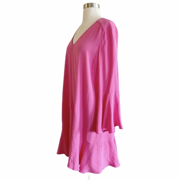 ANTHROPOLOGIE Bell Sleeve Ruffle Hem Swing Dress - Picture 6 of 8